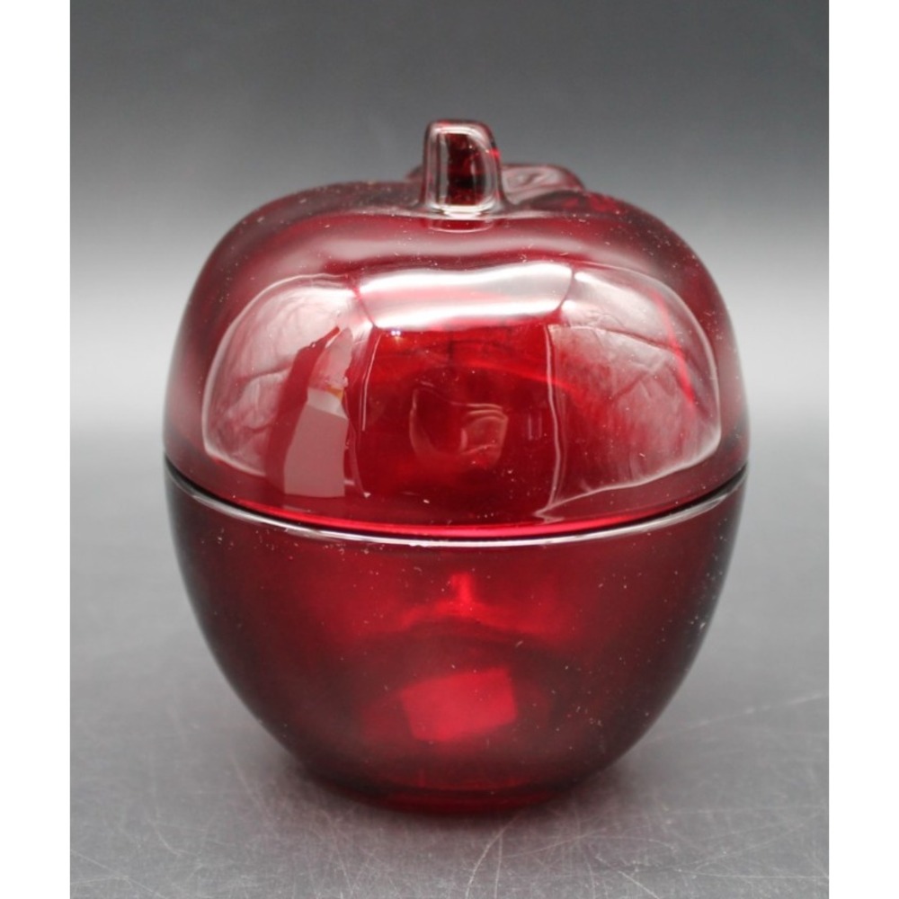 Partylite Natures Bounty Ruby Red Apple Glass Tea Light Votive Candle Holder NIB - Picture 3 of 15